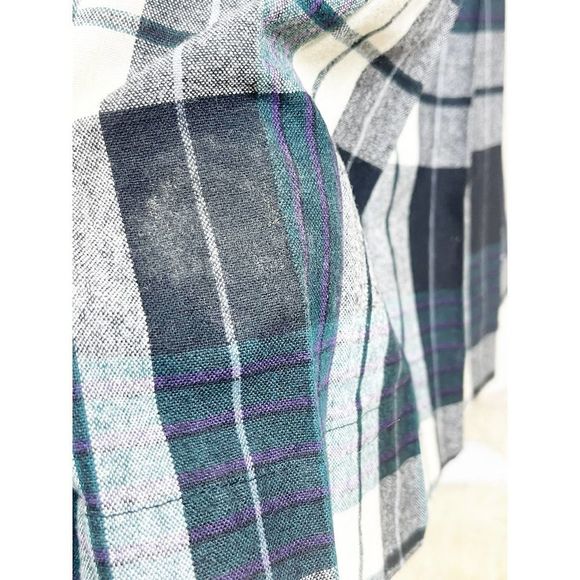 1960's Century Of Boston Tartan Plaid Below the Knee Pleated Wool Skirt - Picture 5 of 6